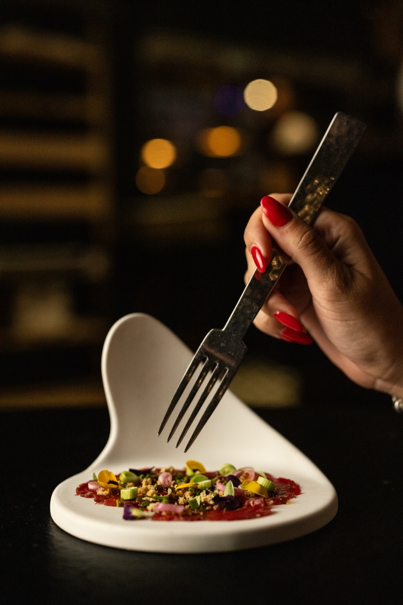 Carpaccio de boeuf fleuri du restaurant L'Arrosoir