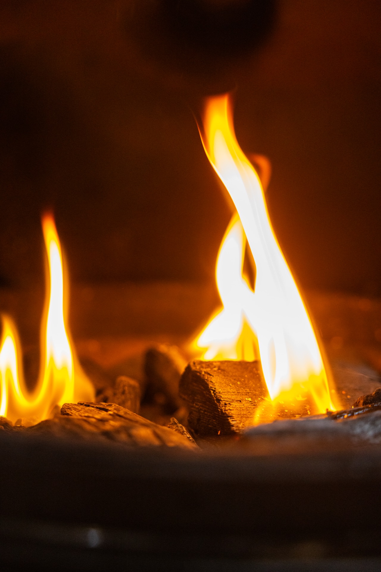 Flammes en cuisine